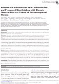 Cover page: Biomarker-Calibrated Red and Combined Red and Processed Meat Intakes with Chronic Disease Risk in a Cohort of Postmenopausal Women.